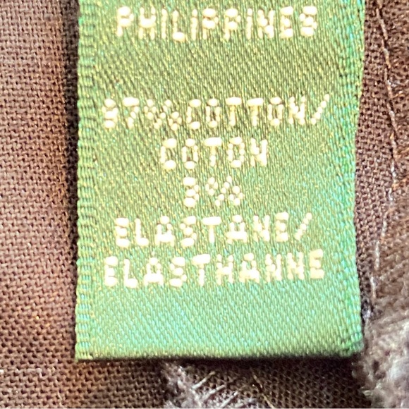 Lauren Ralph Lauren Black Cotton Wide Legged Pants size 6 - Picture 9 of 10